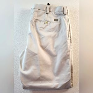 Izod Men's Size 36" X 30" White Light Wash Slim Fit American Chino Pants